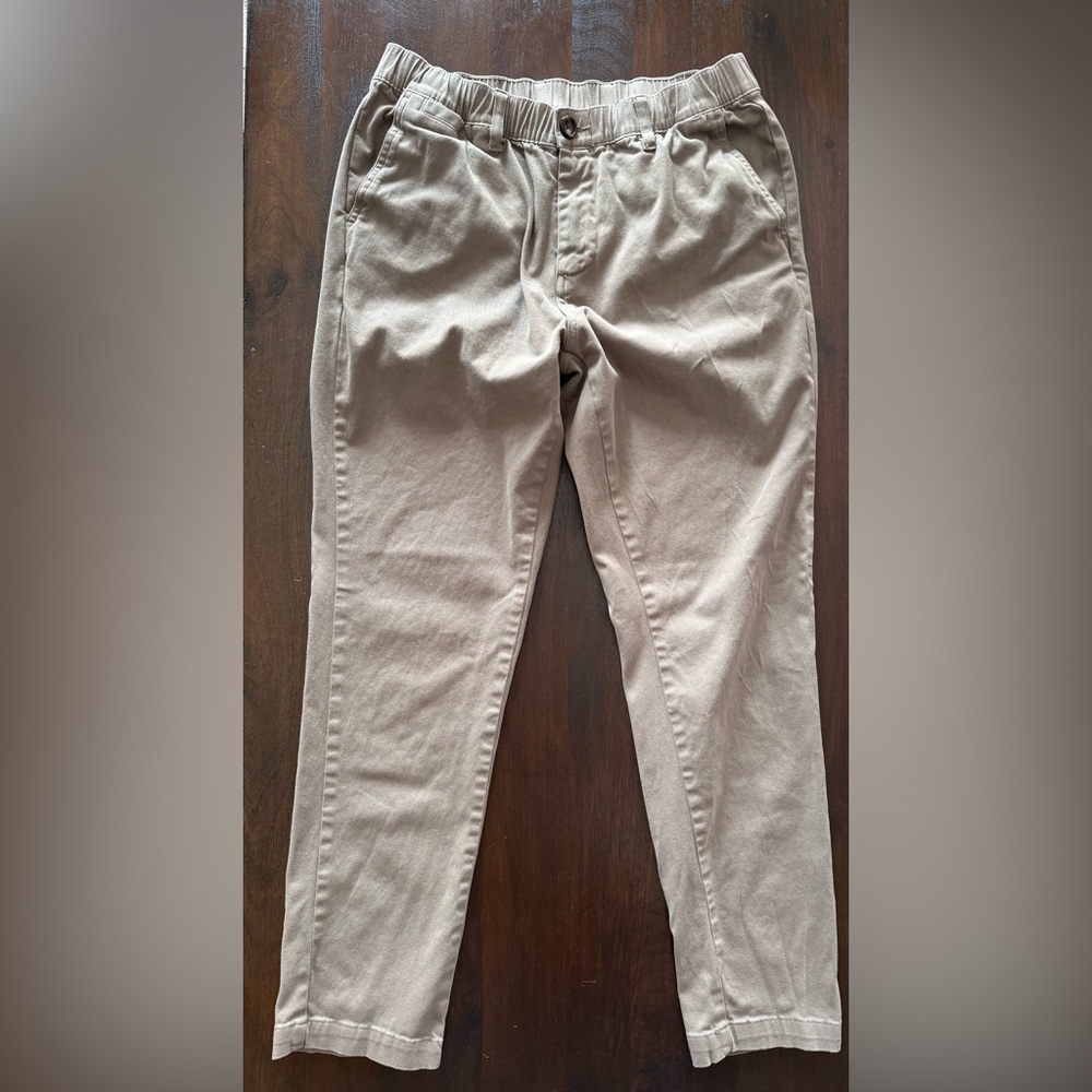 Cove Tan Elastic Waist Pants